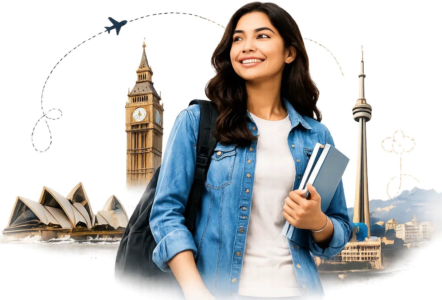Student studying abroad